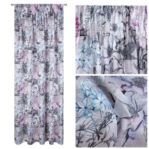 Zasłona 140 x 270 Dekoracyjna Honey Beż+Fiol