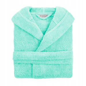 Unisex Hooded Cotton Robe L/XL Mint