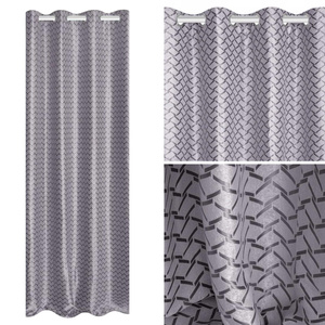 Zasłona 140 x 250 Blackout Przelotki Hard Srebrny