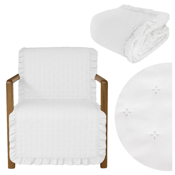 Narzuta 70 x 160 Pikowana Z Falbaną Celia 01