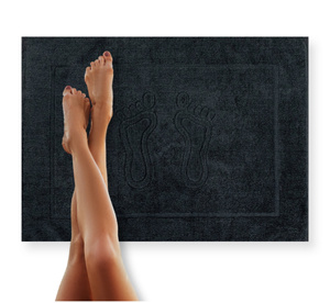 Bathroom Rug Sora 50 x 70 30 650 g/m2 Black