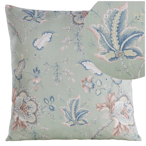 Poszewka 45 x 45 Dekoracyjna Flore 5 J. Zielony