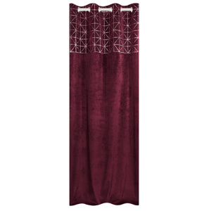 Curtain 140 x 250 Decorative Velvet Glossy Amaran