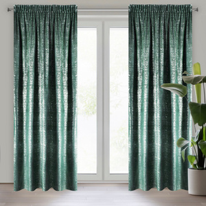 Curtain 140 x 270 Decorative Velvet Cyprus Turquoise