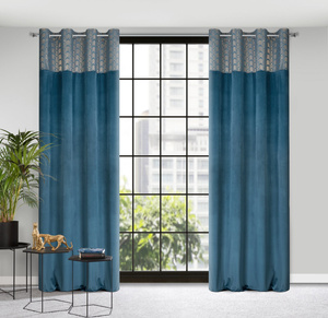 Curtain 140 x 250 Decorative Velvet Elen No+Grey