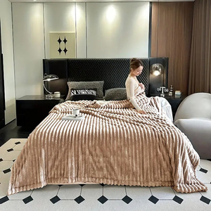 Blanket 160 x 200 Microfiber Plush Shirley Stripes 04