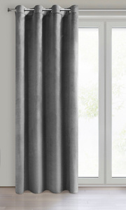 Curtain 140 x 250 Decorative Velvet Melanie Steel