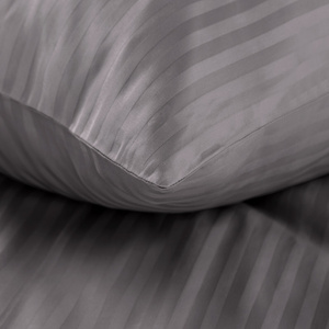 Bedding 160 x 200 3pc Cotton Satin Vera Steel