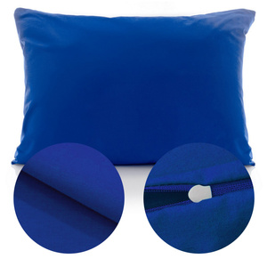 Cotton pillowcase 50 x 70 Single Ola navy blue cornflower