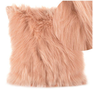 Decorative Fur Pillowcase 819 45 x 45 Salmon