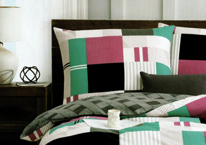 Bedding 160 x 200 3 pcs Cotton Satin Elway 5049