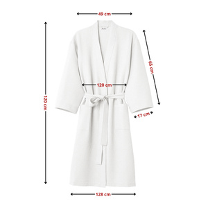 Gofer Unisex Cotton Bathrobe Vizzy L 01 White