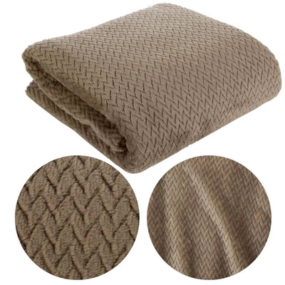 Koc 150 x 200 Mikrofibra Design Cindy3 Ciemny Beż
