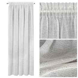 Zasłona 140 x 270 Dekoracyjna Taśma Katrin Natural