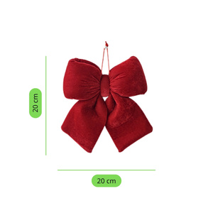 Kokarda 20 x 20 Świąteczna Welurowa Holly Bow 01