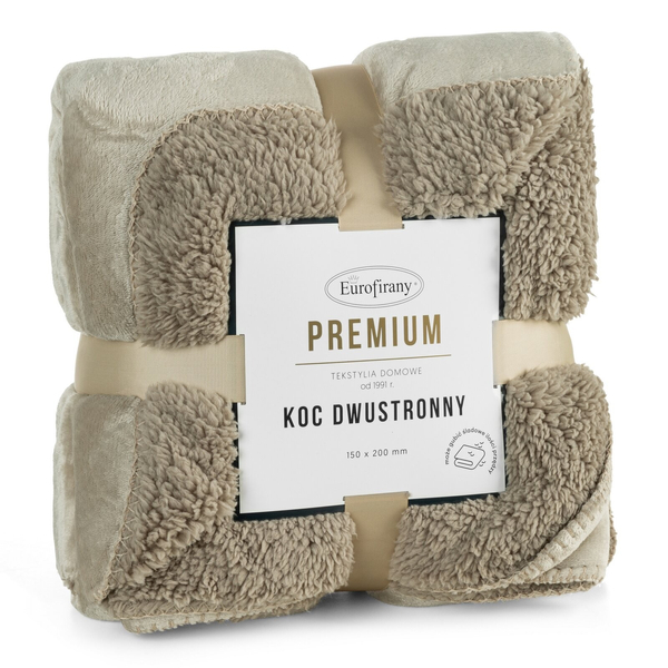 Blanket 200 x 220 Microfiber Two-sided Tedy Beige