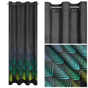 Zasłona Velvet Angelina 140 x 250 Przelotka Czarny