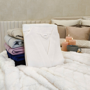 Szlafrok Gofer Bawełna Unisex Vizzy S 02 Beż