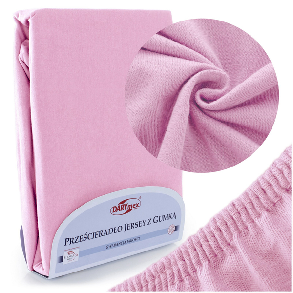 Prześcieradło Jersey z Gumką 040_D Wrzos 200x220