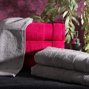 Towel 50 x 90 Bath Frotte Lorita 04 Steel