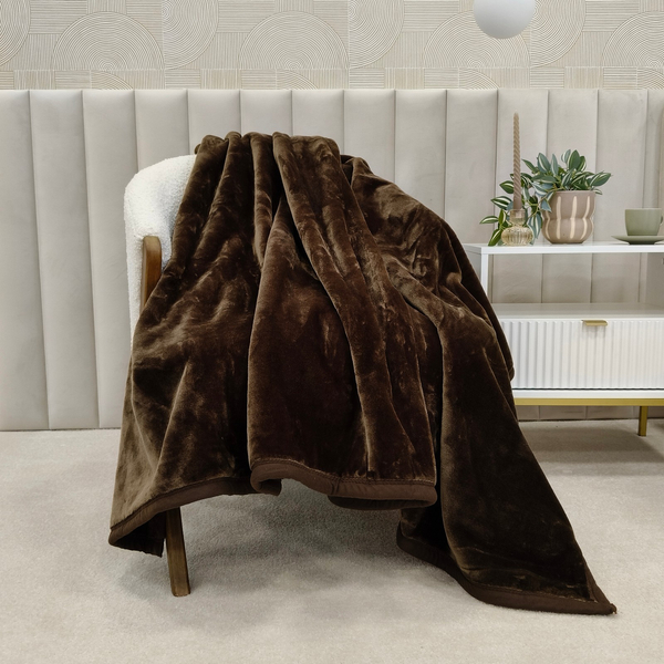 Koc 160 x 200 Akrylowy Jednolity Ciepły Yasemin 03