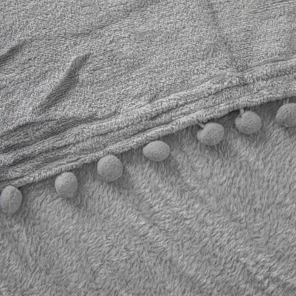 Blanket 150 x 200 Microfiber Pompies Grey