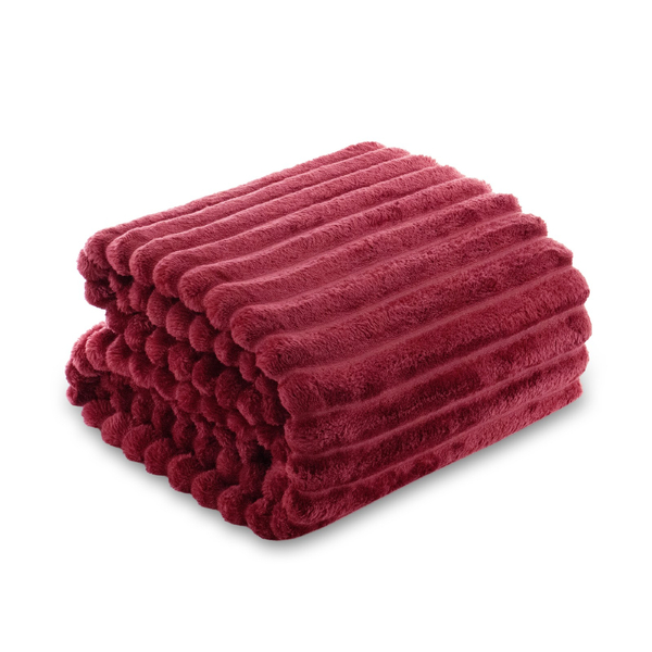Blanket 200 x 220 Microfiber Stamped Stripes Nuvio 12