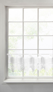 Decorative curtain Isaac on suspenders 30 x 150 White