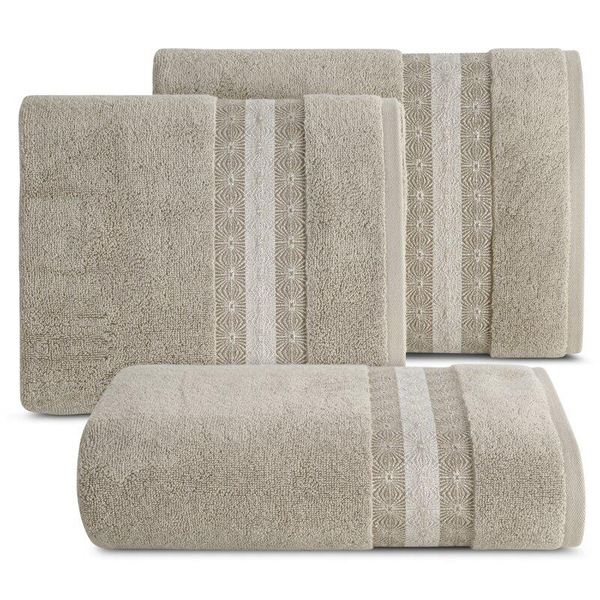 70 x 140 Bath Towel Cotton Malika 02 Beige