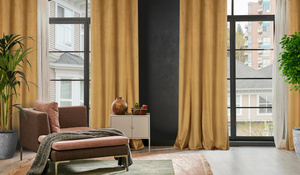 Velvet Lili Curtain 140 x 250 Gold Sash