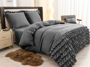 Bedding 160 x 200 3-piece set with Ruffles Domingo 03