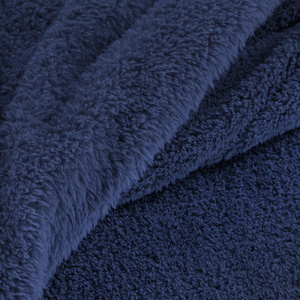 Blanket 70 x 160 Microfiber Lamb Lori Navy Blue