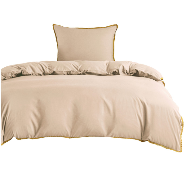 Pościel 140 x 200 2cz Gładka Z Koronką Brandon 09