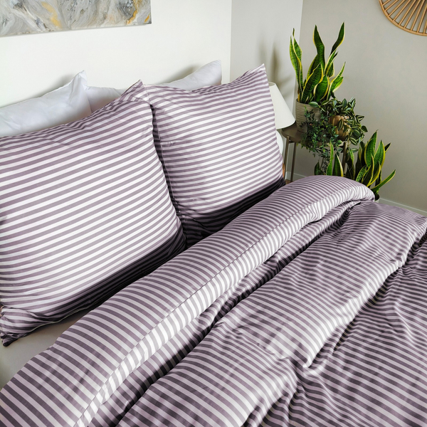 Pościel 220 x 200 3cz Mikrofibra w Pasy Eusebia Home 02