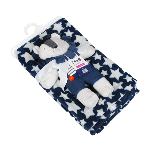 75 x 100 Baby David Blanket + Lion Mascot