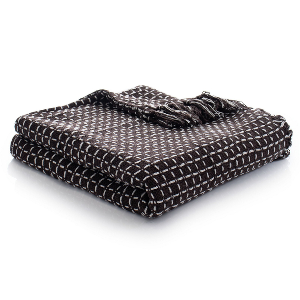 Blanket 150 x 200 Cotton Boho Aredo 10 Brown