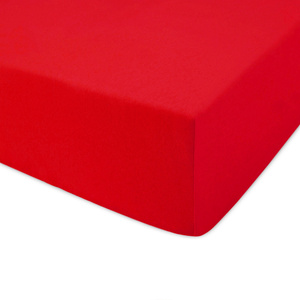 Jersey sheet with elastic 016_D Red 180x200