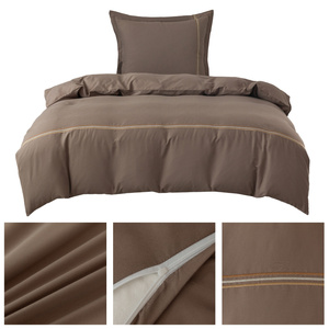 Pościel 140 x 200 2cz Gładka Z Haftem Lumera 03