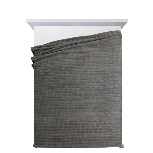 Blanket 170 x 210 Microfiber Embossed Lisa Steel