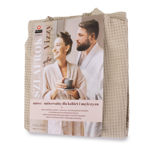 Szlafrok Gofer Bawełna Unisex Vizzy M 02 Beż