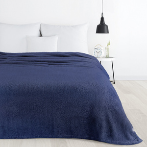 Blanket 150 x 200 Microfiber Lamb Lori Navy Blue