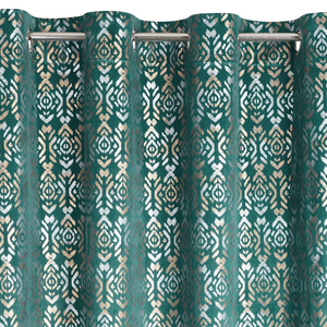 Ready-made Curtain 140 x 250 Laura Turquoise+Golden Splendor