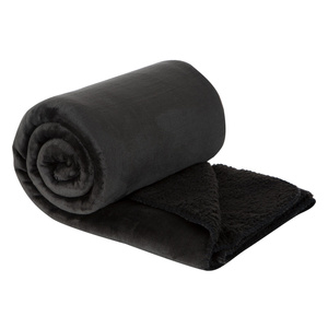 Blanket 70 x 160 Microfiber Two-Sided Tedy Black