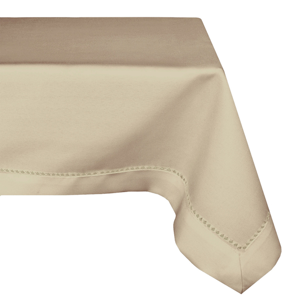 Tablecloth 85 x 85 Stainproof with Purl pattern 240_Beige