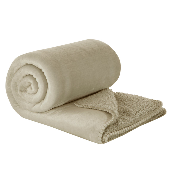 Blanket 70 x 160 Microfiber Two-sided Tedy Beige