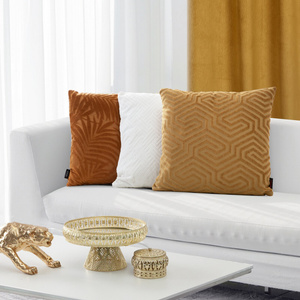 40 x 40 Decorative Velvet pillowcase Inga Navy blue