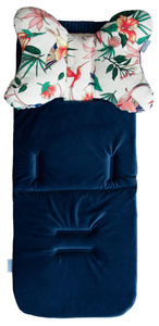 Nakładka do Wózka Bawełniana + Poduszka Iris 06