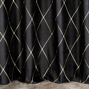 Pierre Cardin Margo Curtain Black 140 x 250 Slipcover