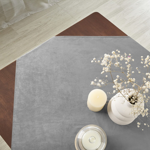 Tablecloth 85 x 85 Decorative Velvet Soft Ash