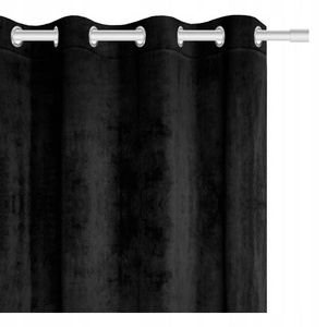 Curtain 140 x 250 Decorative Velvet Soft Black